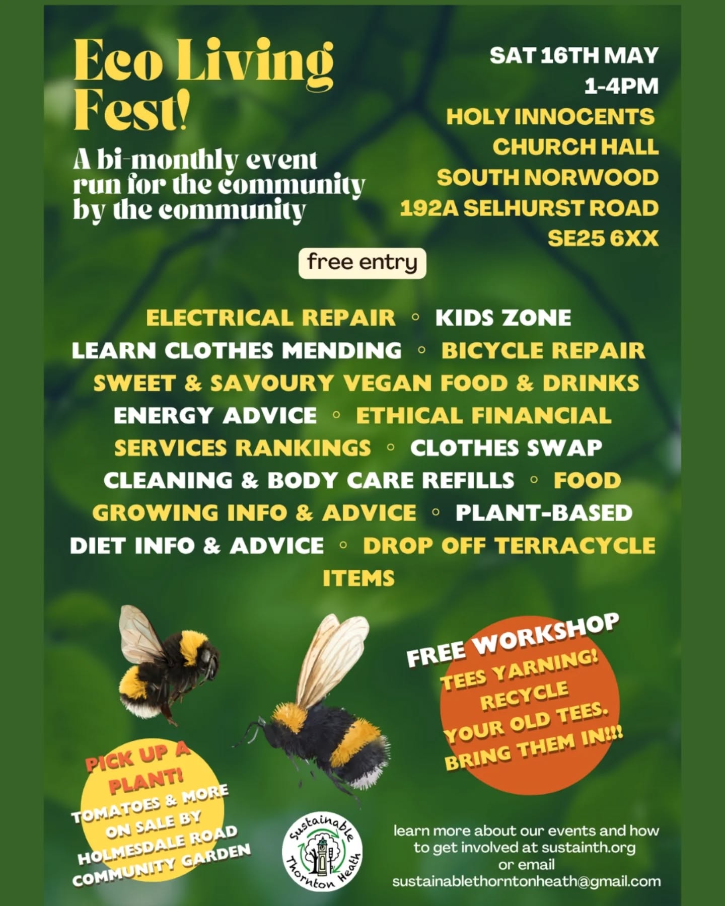Eco Living Fest South Norwood poster May 2026
